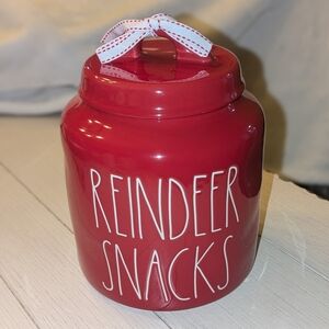 Reindeer Snacks Rae Dunn Canister